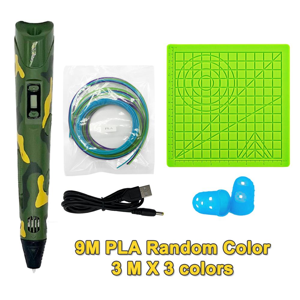 USB 3D ручка для печати DIY рисунок 9 м PLA нить трехмерные игрушки для граффити художественные инструменты для детей подарок на день рождения и Рождество