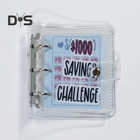 Книга для экономии денег, клейкая пряжка для кошелька, водонепроницаемая, устойчивая к разрывам ПВХ-папка, привлекательный продукт для экономии денег