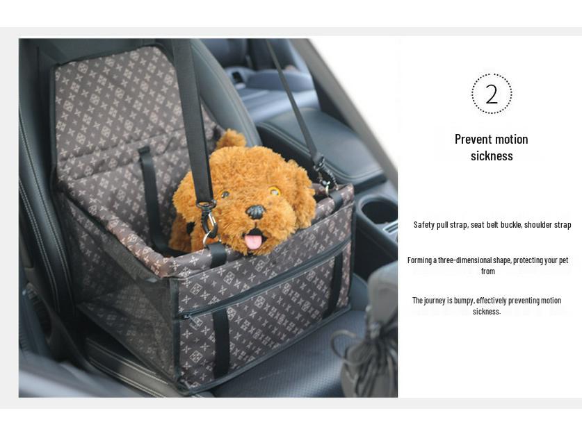 Pet Car Seat Mat: Breathable, Waterproof, Double-Layer Carrier for Travel