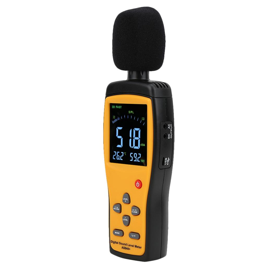 SMART SENSOR AS844+ Sound Level Meter LCD Digital Decibel Meter Noise Monitor with Data Storage