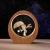 Креативный 3D ночник с USB-питанием, деревянное основание, хрустальный настольный орнамент, хрустальный ночник с внутренней резьбой, подарок на день рождения