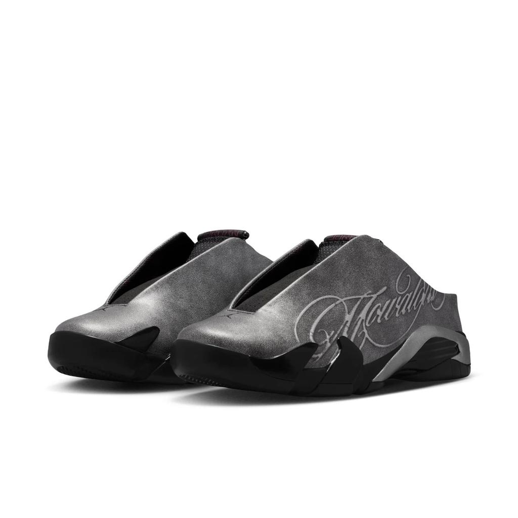 IR0908-001 Mowalola A Nike Air Jordan 14 Mule "Black/Metallic Silver" (Men's)