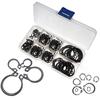 160Pcs 6mm-25mm Assorted C-Clip Snap Ring Circlip Retaining Ring Set with Case