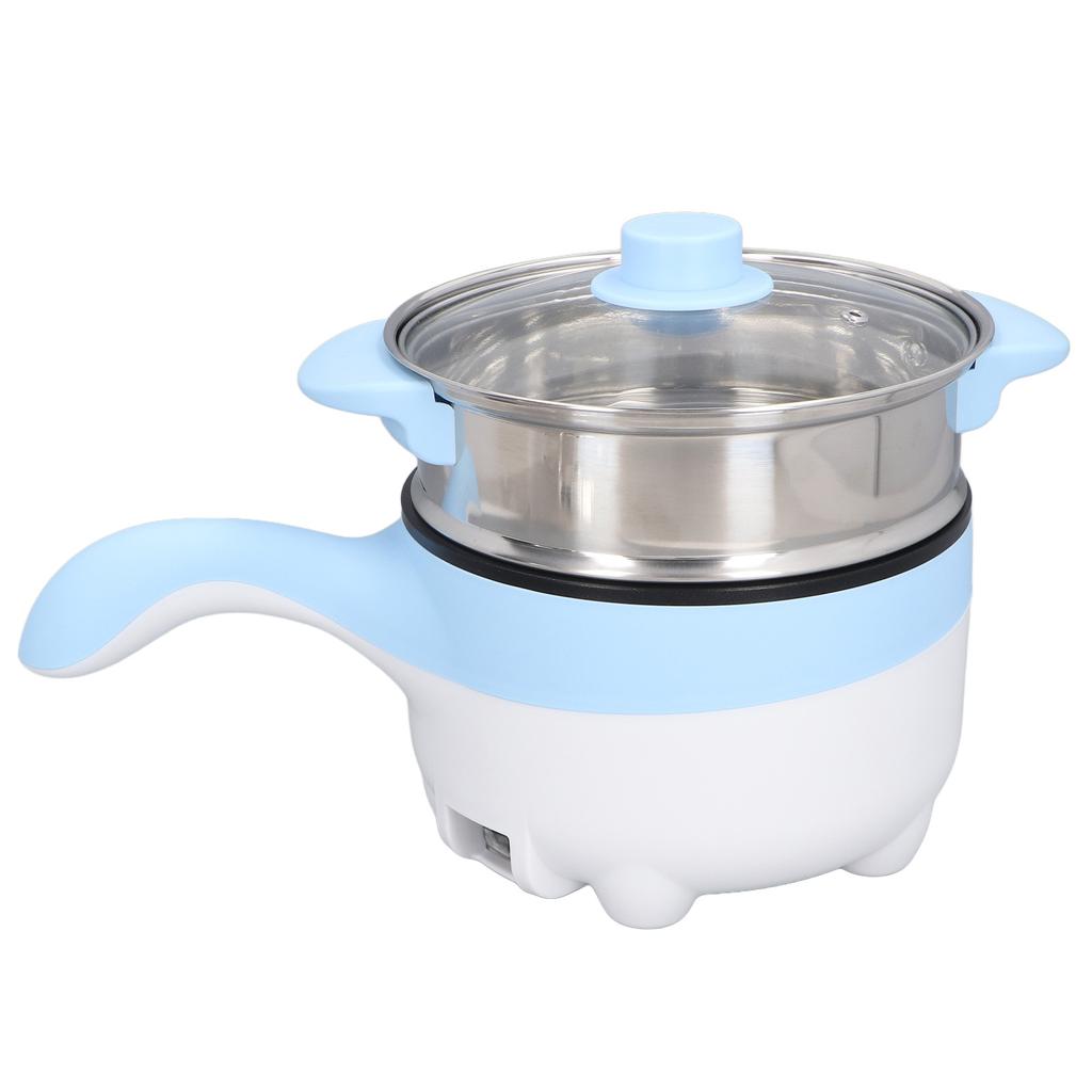 Car Electric Cooking Pot 24V 2L Portable Multifunction Skillet with Stainless Steel Steaming Pot