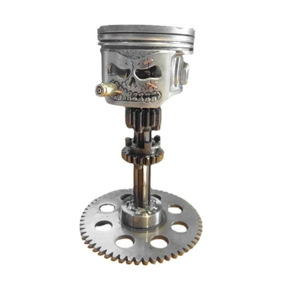 Halloween Party Realistic Skeleton Figurine Statue Carving Piston Skull Face Skull Man Head