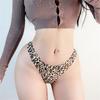 3 шт. Леопардовые стринги Женские трусики с принтом Ледяной шелк Бесшовные Цельные Женские Сексуальные стринги Нижнее белье Большой размер