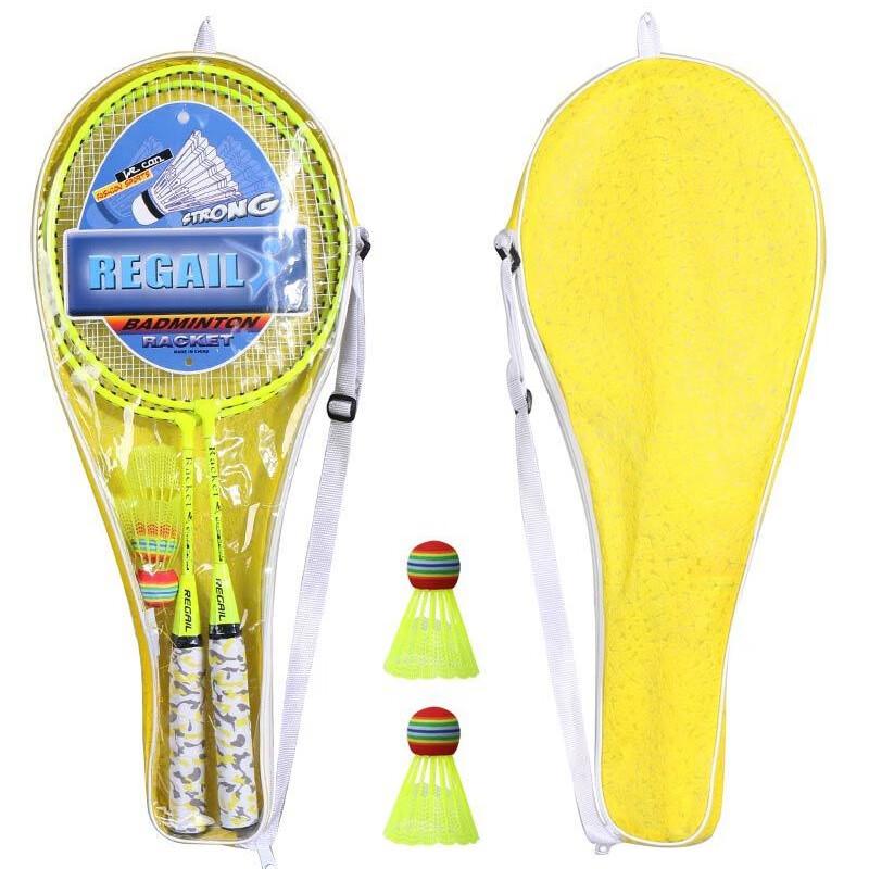 WEZHO Fluorescent Kids Badminton Racket Set with 2 Balls