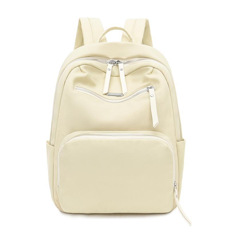 Women's Backpack Solid Color Student Schoolbag Travel Bag Commuter Large Capacity Backpack