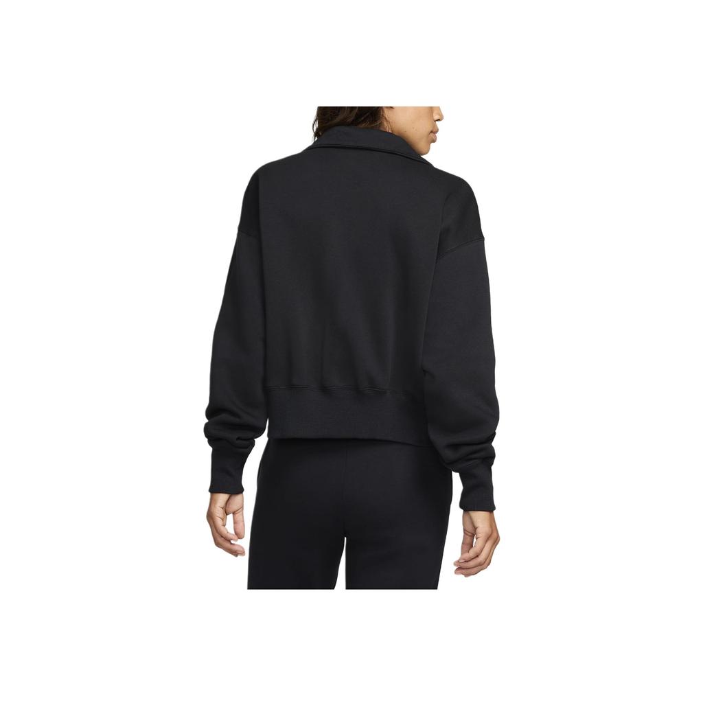 Nike Спортивная флисовая куртка большого размера Phoenix Track Jacket женская черная FZ3204-010