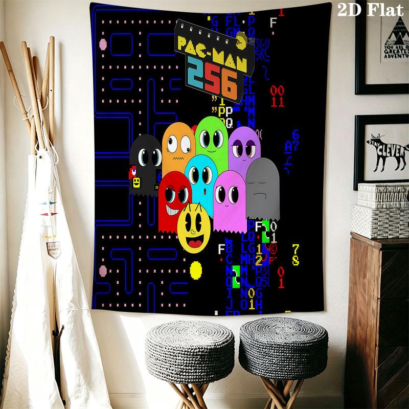Pac-Man H Wall Hanging Printed Fabric Blanket Decorative Tapestries for Bedroom Living Room Home Decor