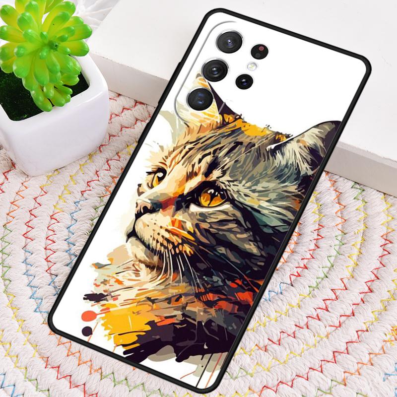 Креативный Милый Домашний Кот Животное Чехол для Телефона для Samsung Galaxy note 10 pro S26 Ultra S23 S24 FE S25 S21 S22 PLUS ударопрочный Чехол