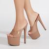 Fashion Liyke Sexy Peep Toe 17CM Extreme High Heels Modern Slippers Platform Sandals Women Party Nightclub Stripper Shoes Zapatos Mujer