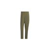 Brand Logo Solid Color Elastic Waist Straight Leg Track Pants Men Bottoms Olive IP3976