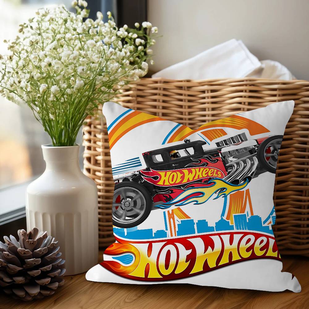 Подушка Hot Wheels Подарок Украшение для дома и офиса Спальня Диван Наволочка для автомобильной подушки 45x45