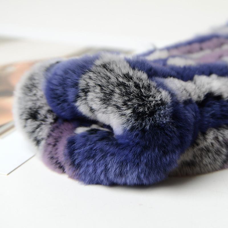 Новые женские вязаные варежки из 100% натурального меха кролика рекс, зимние теплые женские перчатки без пальцев из натурального меха, вязаные меховые варежки ручной работы