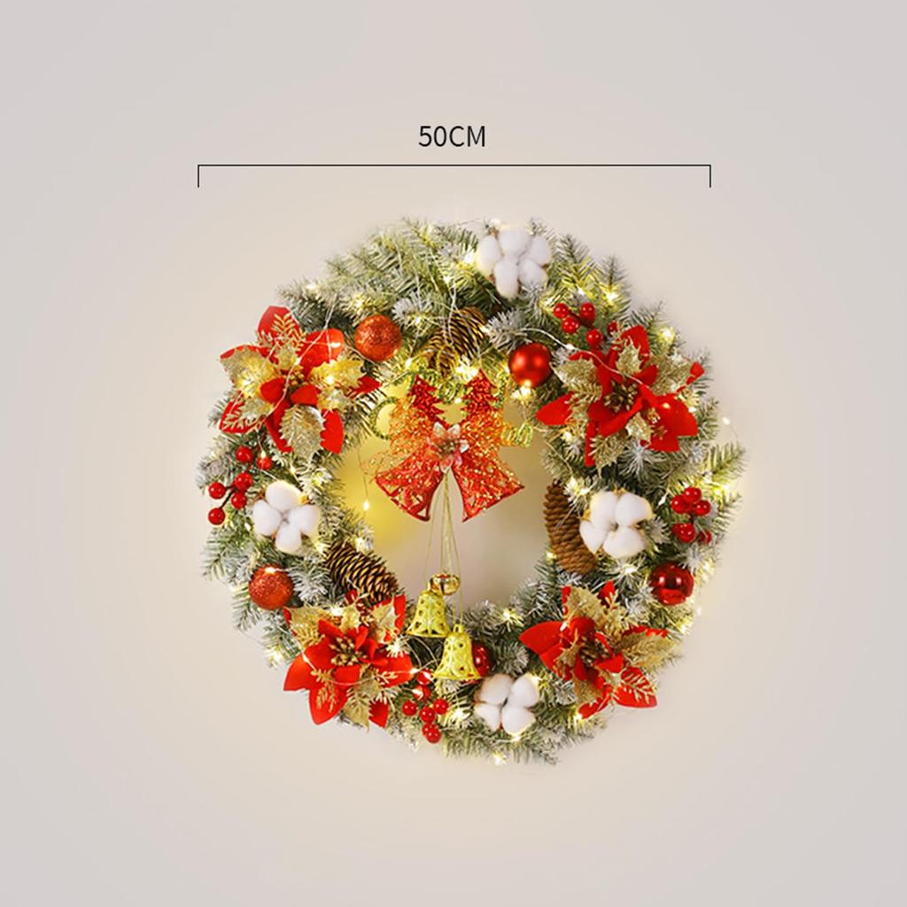 Christmas Wreath with Pine Perfect for Christmas Flower Birthday Wall Luxurious Store Cute and Stylish Room Door Christmas Decoration Cones,
