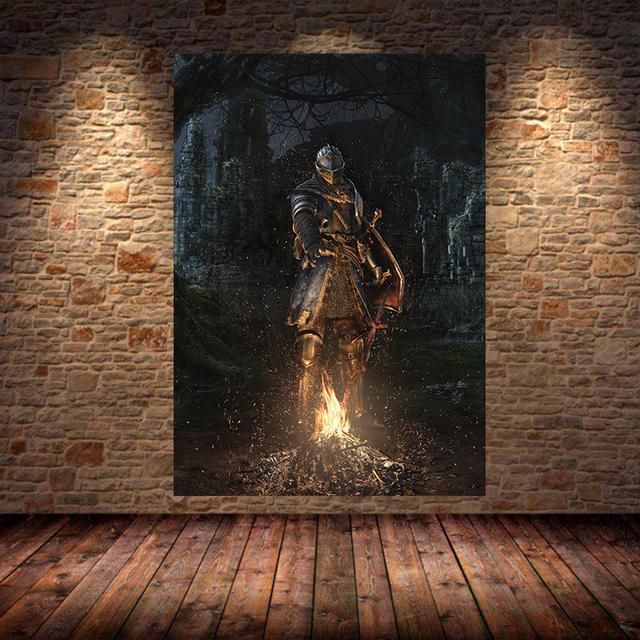 The Dark Souls 3 Poster with Game, Oil Painting, Canvas Wall Painting, Prints for Bedroom, Living Room, House, Bedroom, Bar, Restaurant, Decor