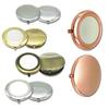 Портативное сплошное цветное металлическое круглое зеркало для макияжа, всплывающее двухстороннее карманное зеркало