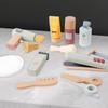 Ролевые игры Игрушечный набор для салона красоты Кукольный домик Забавные деревянные аксессуары для переодевания