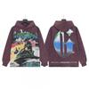 Godspeed Streetwear Hoodie Men Women Oversized Cotton Graphic Hooded Sweatshirt Retro Washed Urban Style