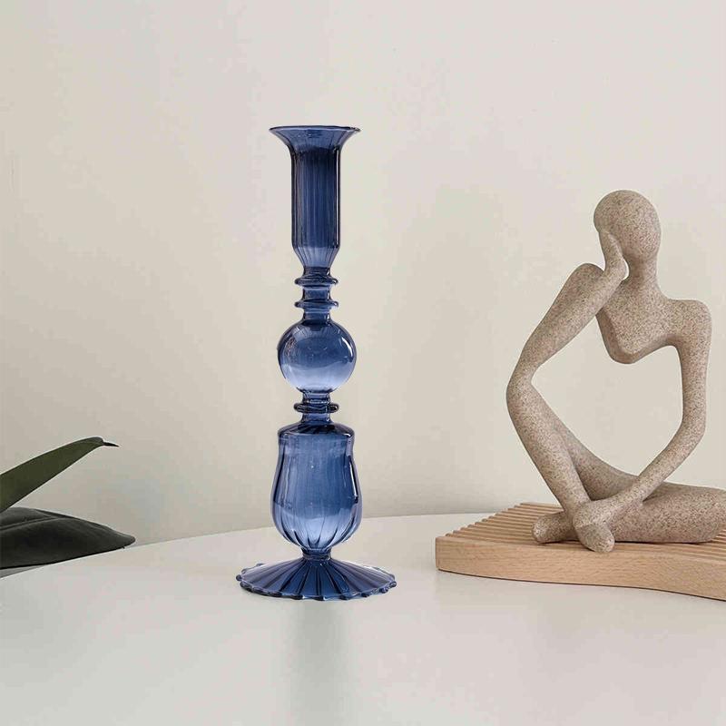 1шт стеклянная ваза гостиная столовая настольное украшение премиум-класса подсвечник композиция свет роскошный стиль мульти-стиль