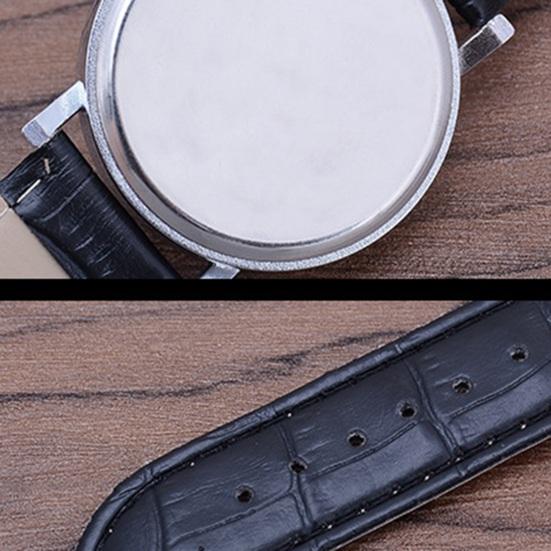 Мужские кварцевые часы с круглым стеклянным циферблатом, четкий принт, разборчивый, высокая точность, регулируемый ремешок из искусственной кожи, декоративные мужские наручные часы, бизнес-подарок