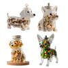 Pet Treat Jar Reusable Dog Shape Glass Airtight Pet Food Storage Container Chihuahua/French Bulldog/Dachshund Candy Snack Holder with Lid