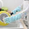Durable Household Cleaning Plush Elastic Band Kitchen Accessories Dishwashing Tools Sleeve Gloves AVE