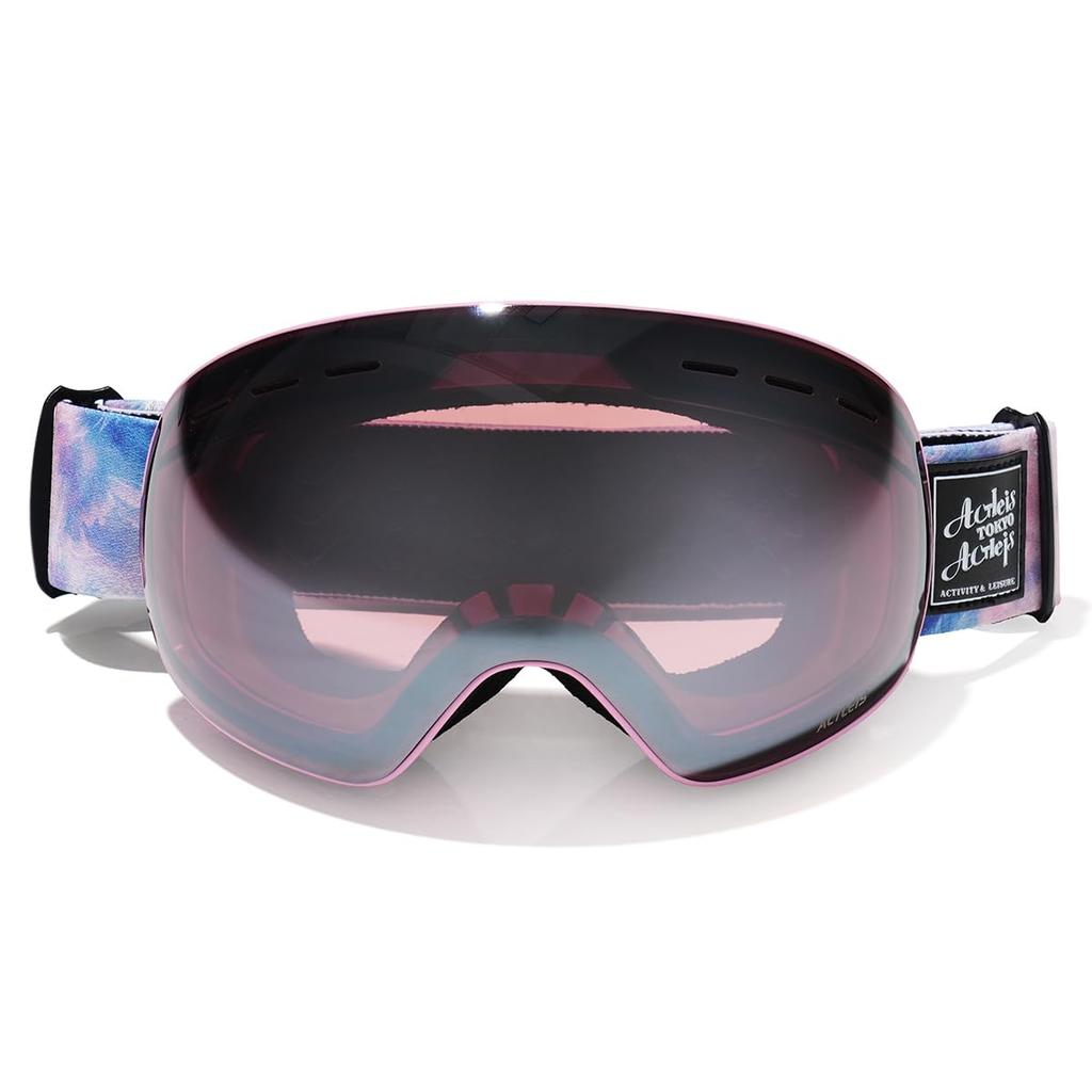 Acrace Лыжные Сноубордические Очки Широкий Обзор УФ Один Размер Подходит Большинству Очков, Линза Двойного Слоя, Очки, Совместимые, Антизапотевающие, Унисекс, Обзор 180°,