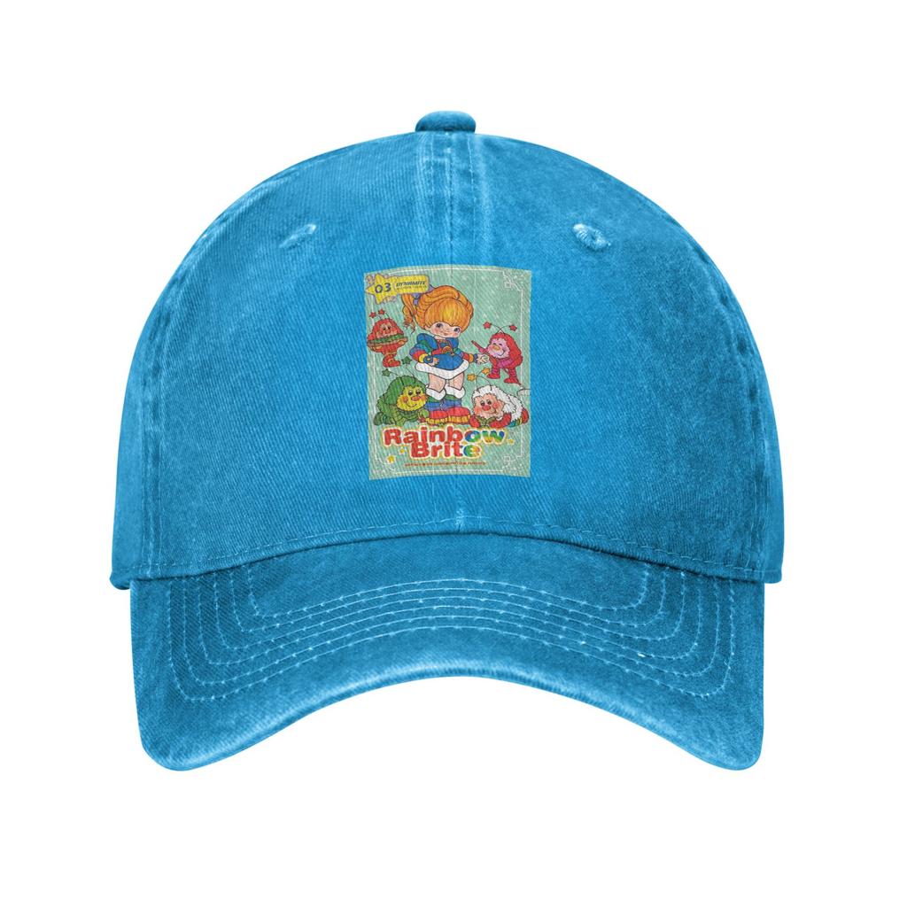 Rainbows Brite Baseball Caps Snapback Washed Denim Hats Outdoor Adjustable Casquette Hip Hop Baseball Cowboy Hat for Unisex Women