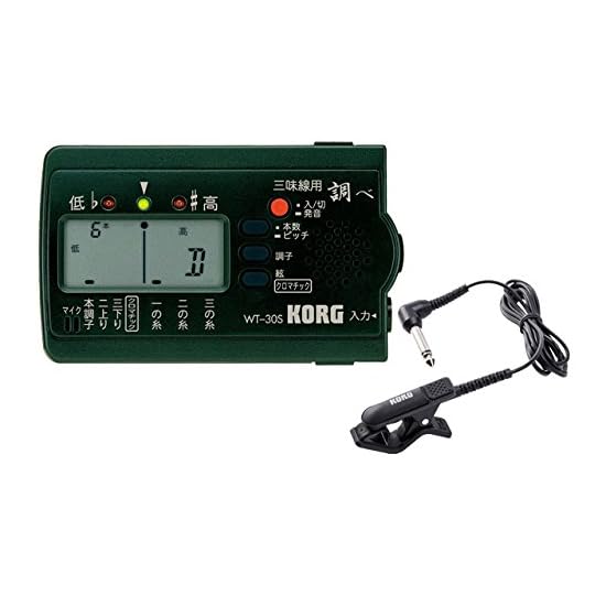 KORG Набор: Тюнер для сямисена WT-30S + Контактный микрофон CM-300-BK