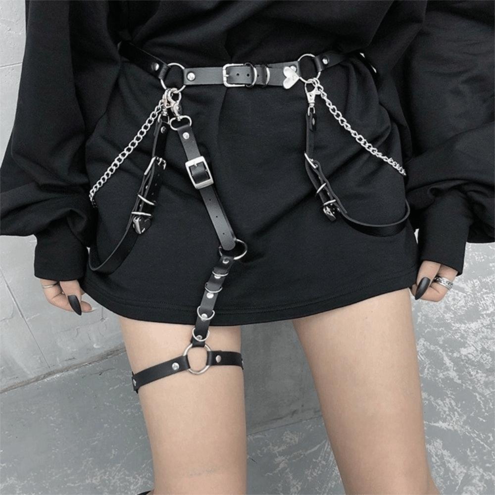 Metal Waist Chain Punk JK Leg Loop Leg Accessories Skirt Belt Dress Accessories