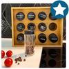 Organizer Set of 12 Glass Spice Jars Stand Labels 48 Pcs