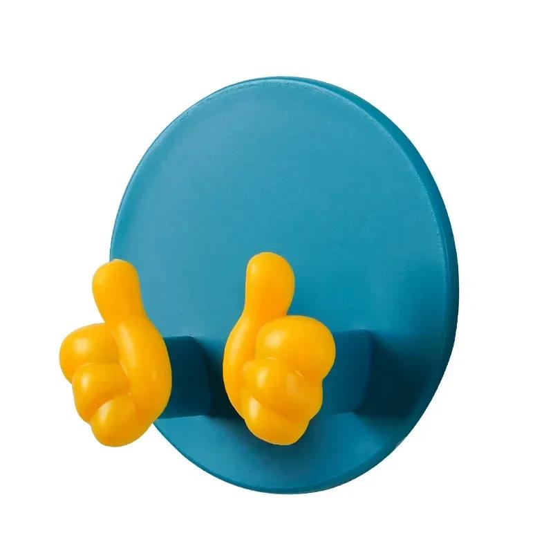 Креативный держатель для большого пальца, не требующий пробивки, настенный клей, вешалка для ключей, крючок для гаджета в ванной, полотенце, бритвенная стойка, кухонные гаджеты, крючок