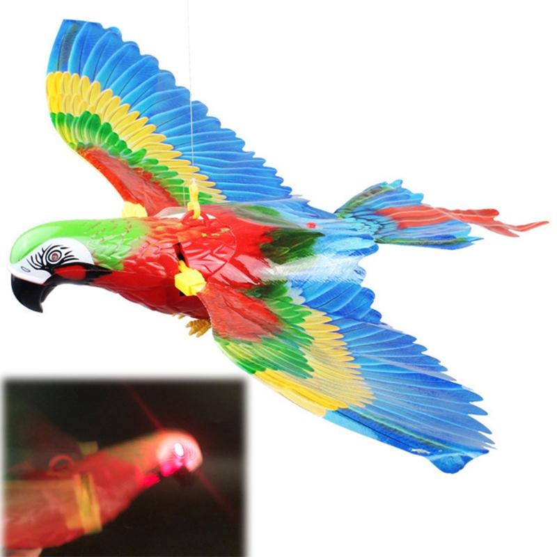 Electric Bird Cats Toy Battery Powered Realistic Birds that Fly Interactive Toys Teaser Wand Toy for Kitten for Play