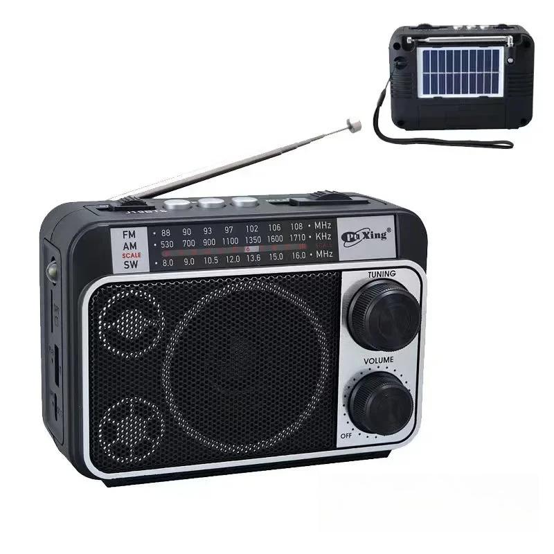 Мини портативное FM AM SW радио с солнечной зарядкой, радиоприемник, беспроводной Bluetooth-динамик со светодиодным фонариком, поддержка TF-карты, USB