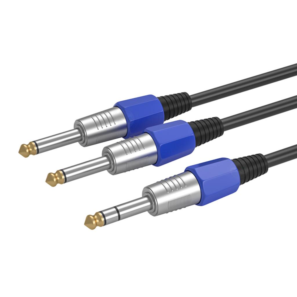 15 см-10 м 6,35 мм аудиокабель штекер-двойной штекер стерео шнур Y-разветвитель проводная линия для микшеров и усилителей