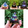 Orgonite Chakra Energy Pyramid Amethyst Crystal Home Decor Meditation Ornament Craft Gift