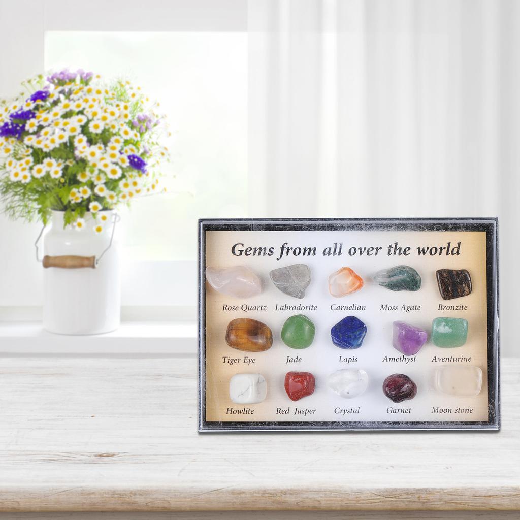 2021 Advent Calendar - 15Pcs  Size Natural Crystal Agate Stone Rocks, Minerals & Fossils Advent Calendar