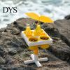 Песозащитный поднос для напитков, пляжный столик для закусок, 3D-печатный стол с 6 отделениями, портативные мини-слоты для напитков для пикника на открытом воздухе, прочный