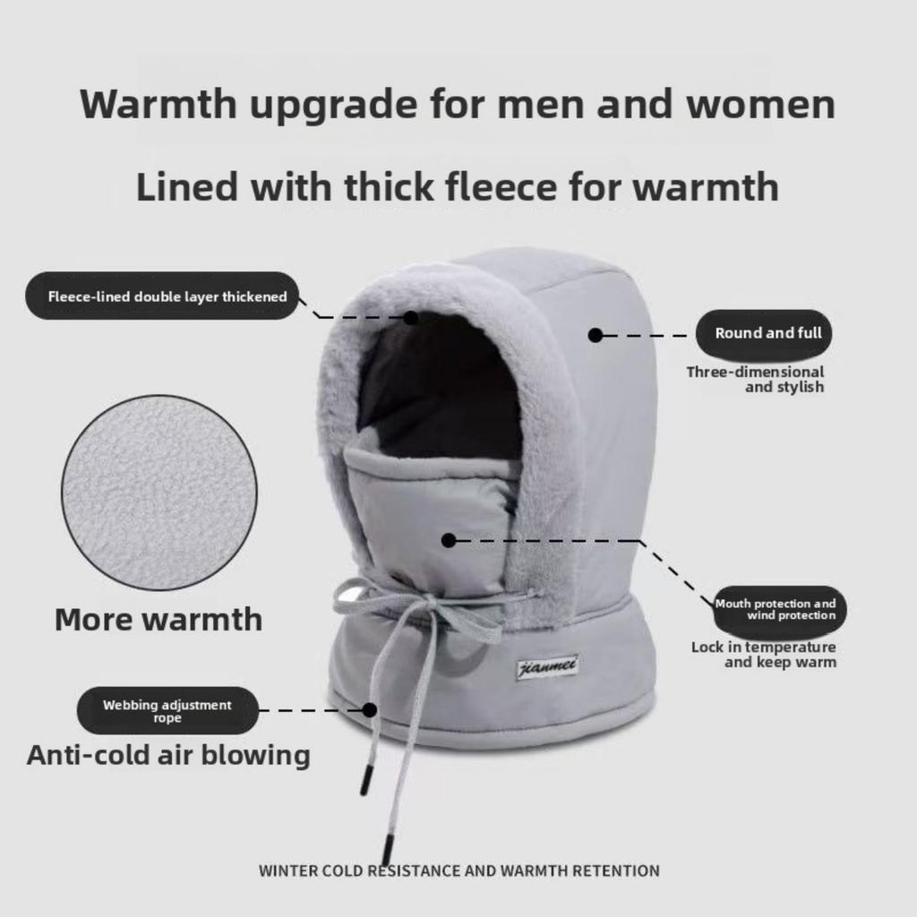 Шапка Лей Фэна для мужчин и женщин, Зимняя уличная для велоспорта, Электровелосипеда, Холодная и ветрозащитная, Хлопковая шапка, Северо-восточная с толстым бархатом, Лыжная маска