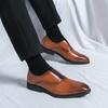 Large Size Leather Shoes Men's Japanese Foot Cover Business Dress Wedding Shoes Daily Office Work Derby Shoes Men