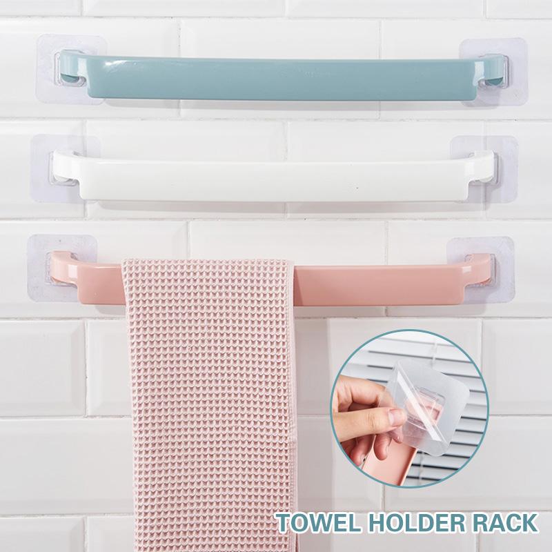 Самоклеящаяся вешалка для полотенец Настенная вешалка для полотенец Ванная комната Полотенцедержатель Полка Держатель рулона Подвесной крючок Органайзер для ванной комнаты