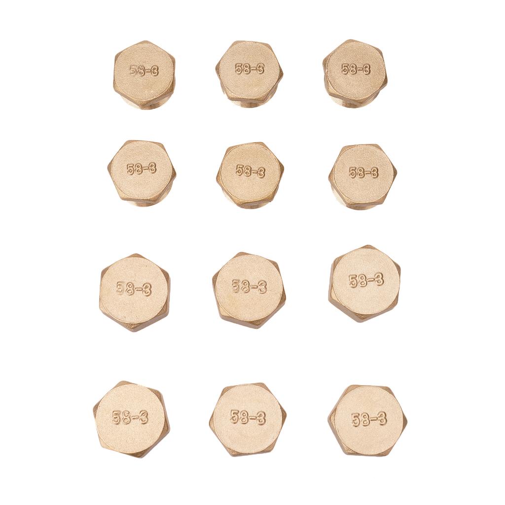Upgraded Threaded Pipe Stoppers Blanking Plug Threaded Pipe Closures Sealing Solution 12pcs/set for Water Connections