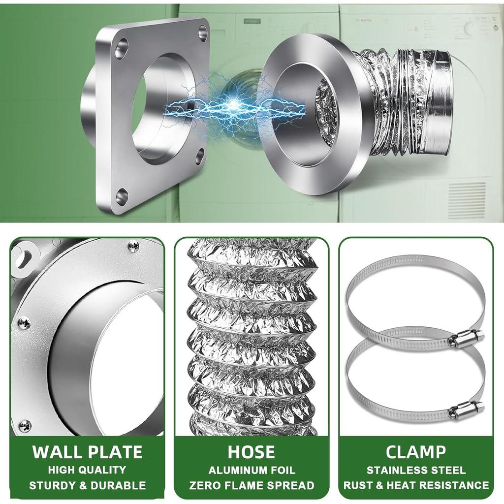 Магнитный соединитель вентиляционного отверстия сушилки - Быстрое соединение и разъединение Сильный магнит Самовыравнивающаяся конструкция Быстрая установка Магнитный соединитель вентиляционного отверстия сушилки