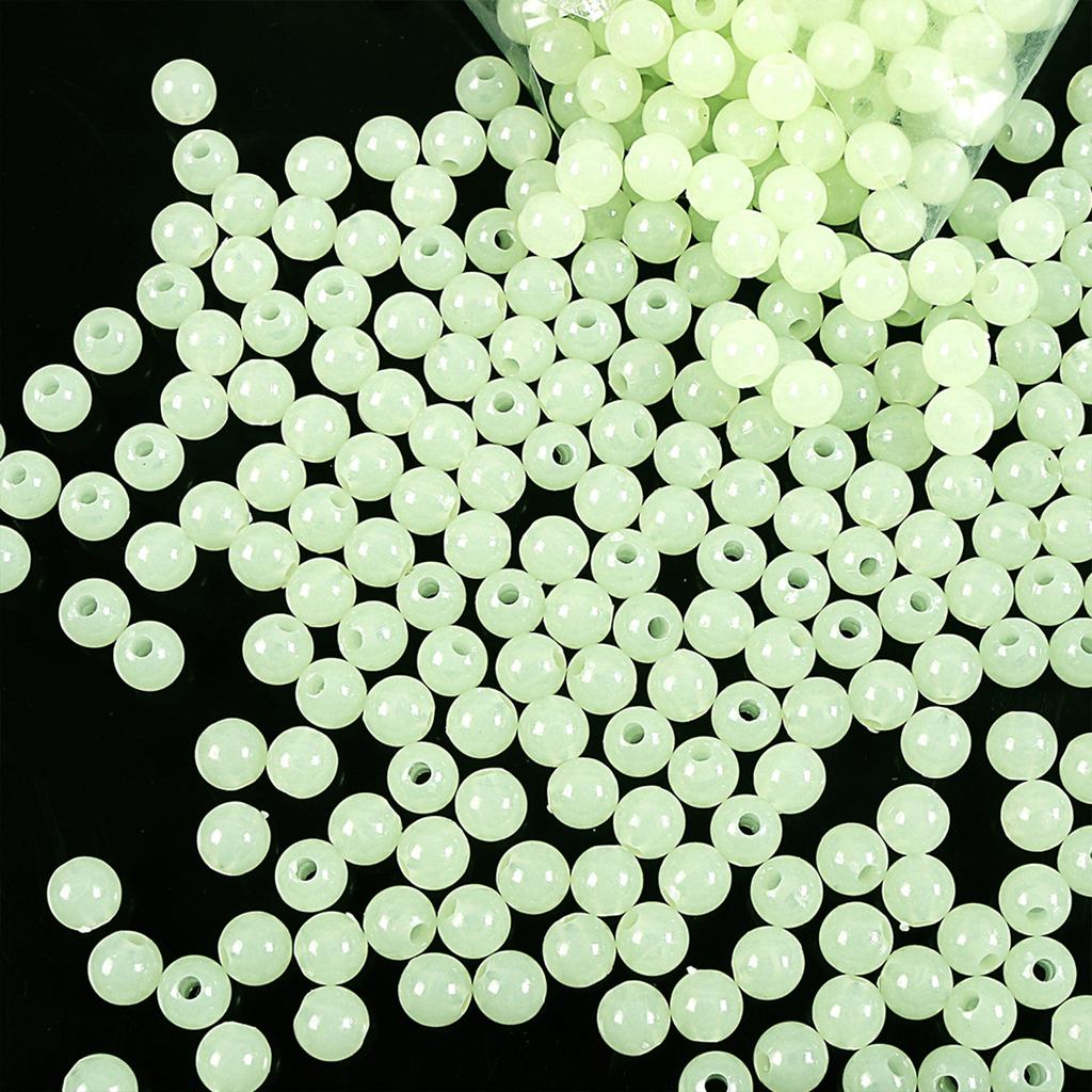 100 шт. жесткие рыболовные бусины, стопорные светящиеся круглые космические бобы, стопоры, нескользящие светящиеся рыболовные бусины для соленой воды