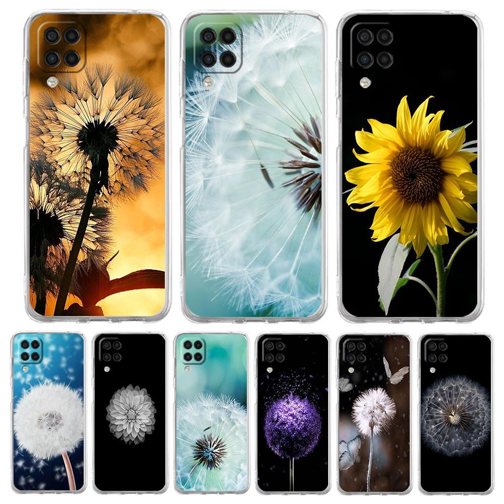 Чехол для телефона Samsung Galaxy A13 A33 A35 A55 A73 A53 A23 A51 A71 A21S A72 A31 A41 A05s A03S A15 A25 5G Чехол цветок Одуванчик