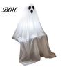 Festive Balcony Atmosphere Props Halloween Ghost Night Light, Cute Spooky Fabric Glowing Figurine Lighted Hanging Prop for Home, LED Tabletop