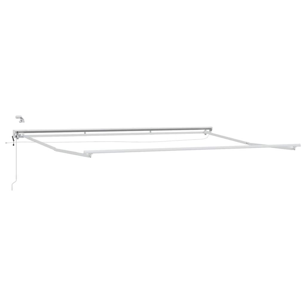 Electric Retractable Awning Red and White 5 x 3 m