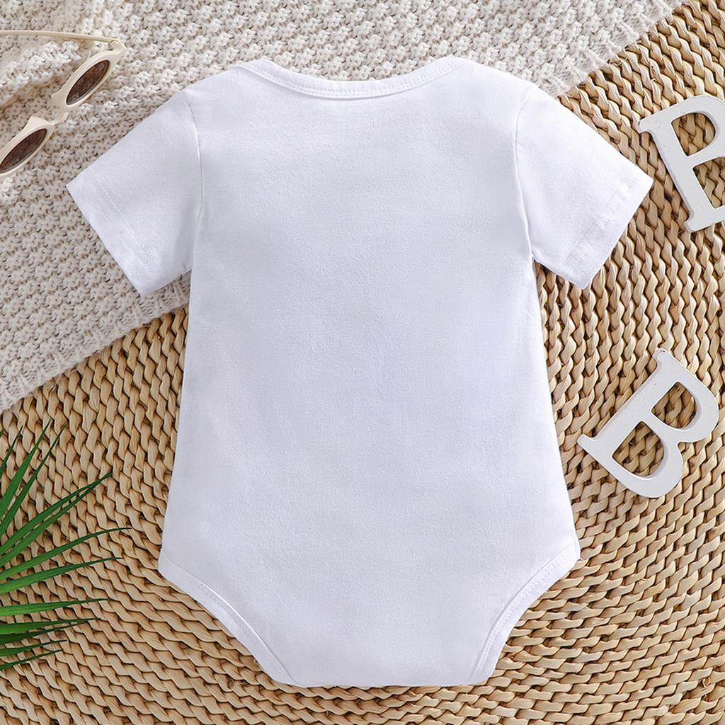 Милый комбинезон для младенцев с принтом «Из маленьких семян вырастают могучие деревья» с короткими рукавами, хлопковый комбинезон